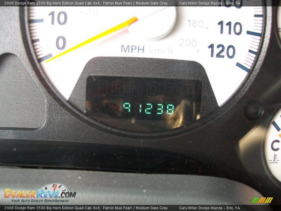 2008 Dodge Ram 1500 Big Horn Edition Quad Cab 4x4 Patriot Blue Pearl / Medium Slate Gray Photo #15