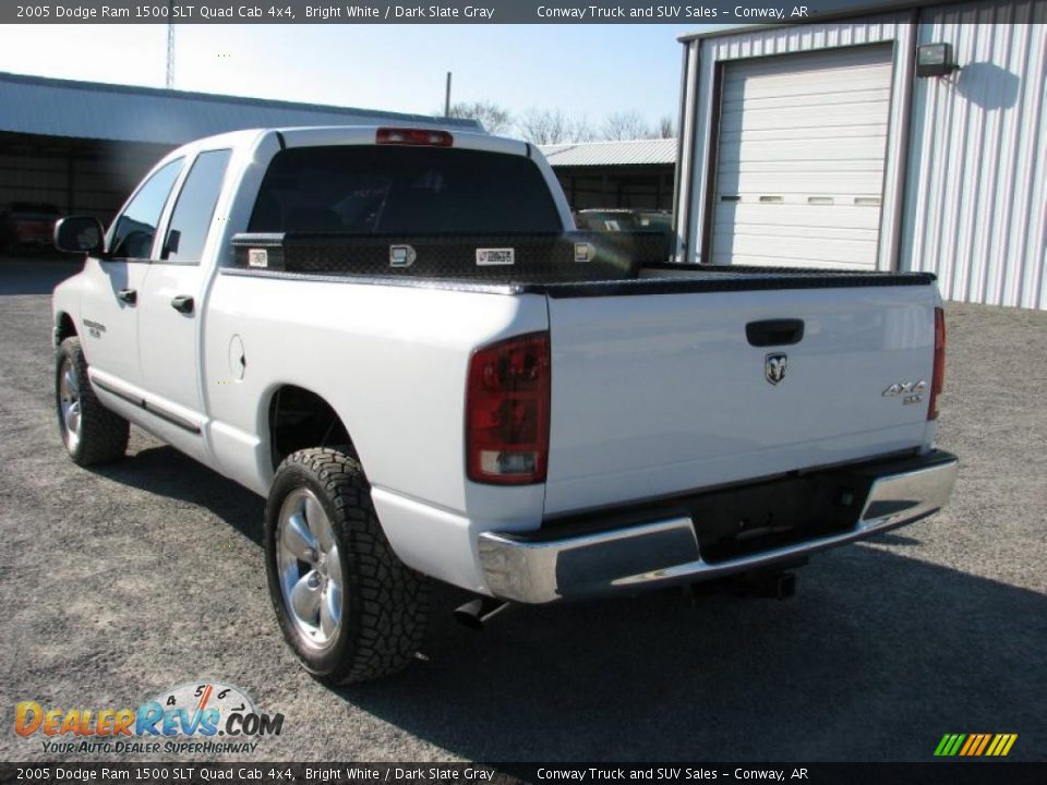 2005 Dodge Ram 1500 SLT Quad Cab 4x4 Bright White / Dark Slate Gray Photo #7