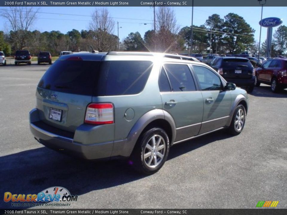 2008 Ford Taurus X SEL Titanium Green Metallic / Medium Light Stone Photo #5