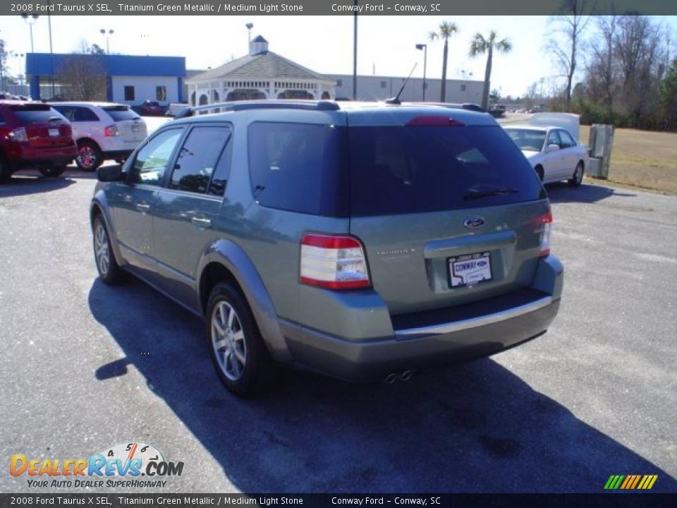 2008 Ford Taurus X SEL Titanium Green Metallic / Medium Light Stone Photo #7