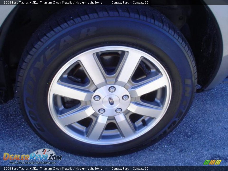 2008 Ford Taurus X SEL Titanium Green Metallic / Medium Light Stone Photo #9
