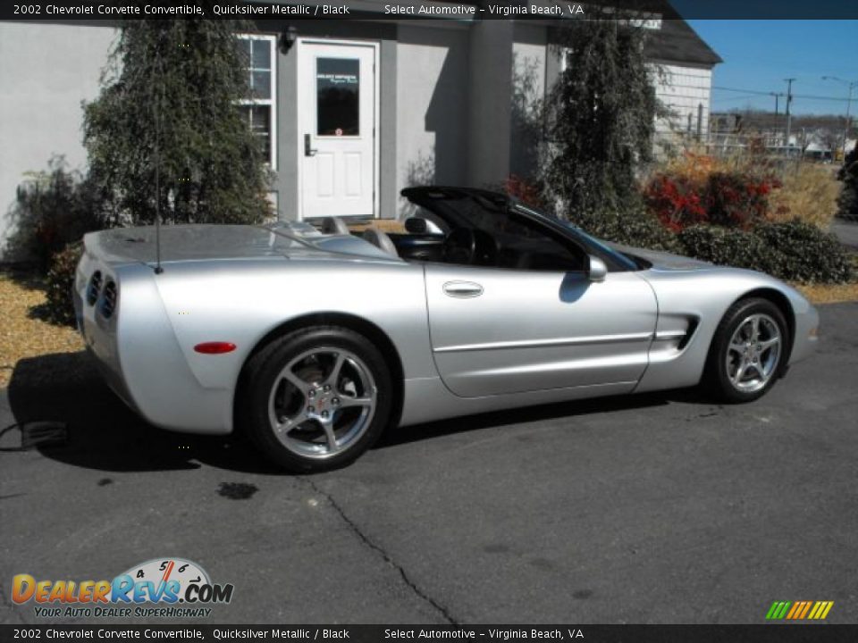 2002 Chevrolet Corvette Convertible Quicksilver Metallic / Black Photo #8