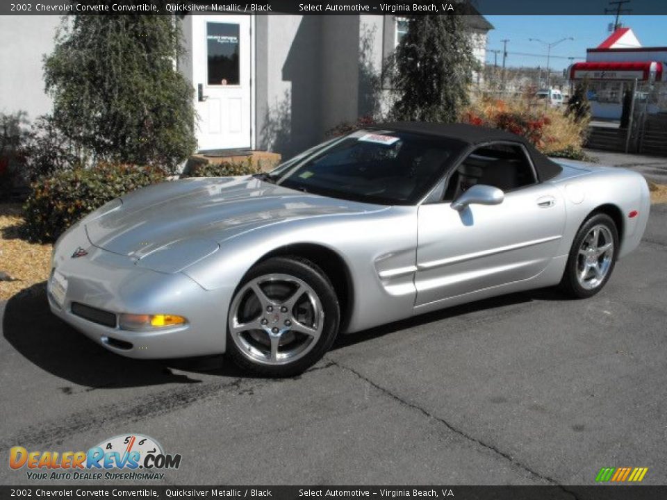2002 Chevrolet Corvette Convertible Quicksilver Metallic / Black Photo #25