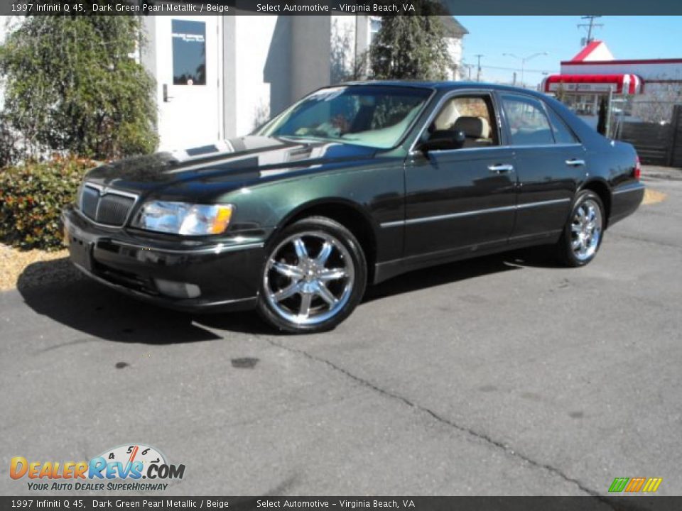 1997 Infiniti Q 45 Dark Green Pearl Metallic / Beige Photo #2