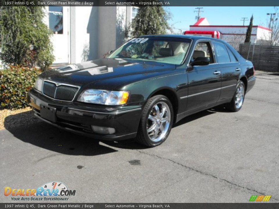 1997 Infiniti Q 45 Dark Green Pearl Metallic / Beige Photo #4