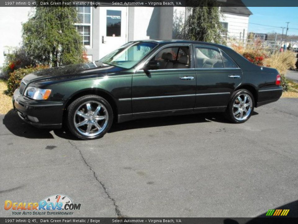 1997 Infiniti Q 45 Dark Green Pearl Metallic / Beige Photo #5
