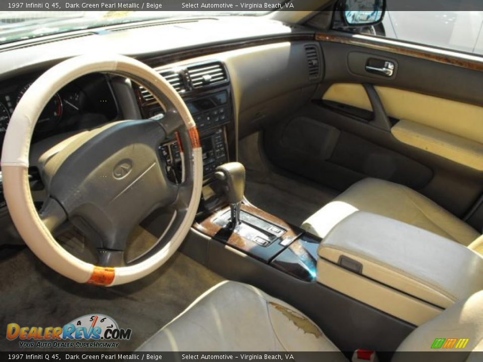1997 Infiniti Q 45 Dark Green Pearl Metallic / Beige Photo #10