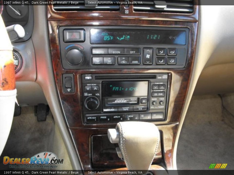 1997 Infiniti Q 45 Dark Green Pearl Metallic / Beige Photo #11