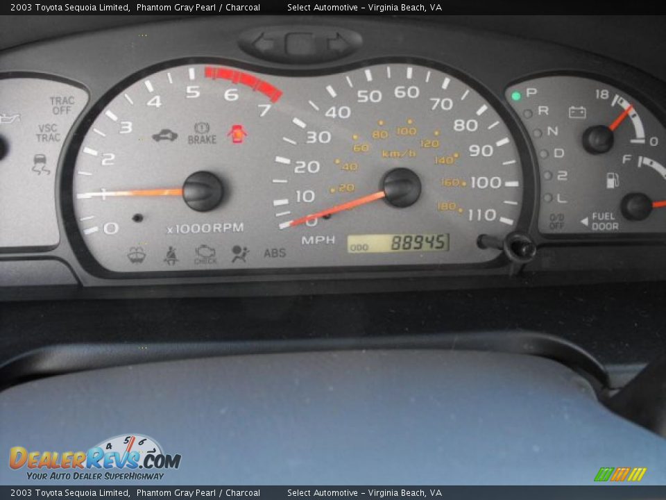 2003 Toyota Sequoia Limited Phantom Gray Pearl / Charcoal Photo #19