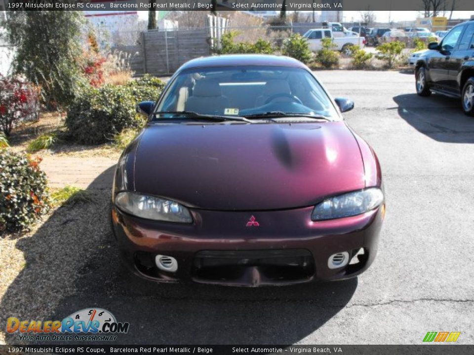 1997 Mitsubishi Eclipse RS Coupe Barcelona Red Pearl Metallic / Beige Photo #2