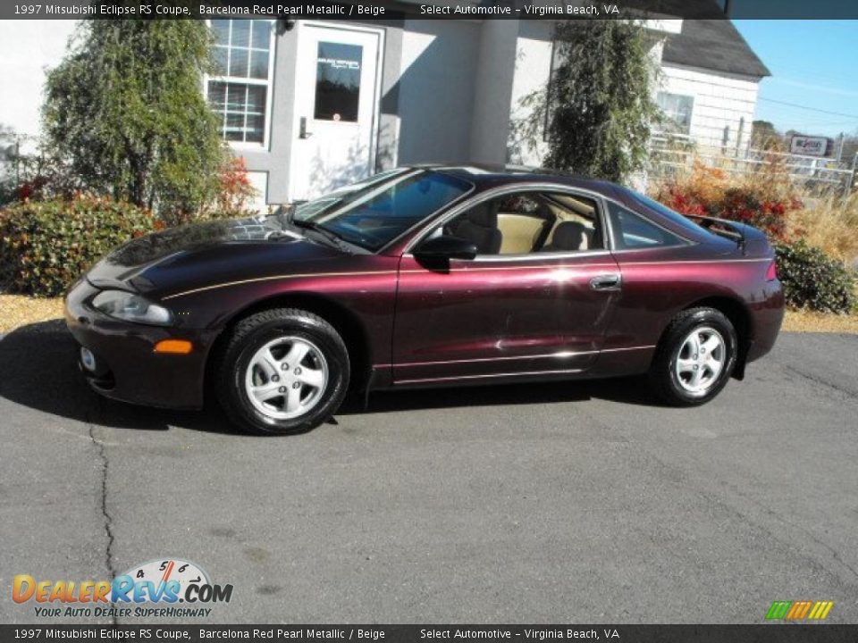 1997 Mitsubishi Eclipse RS Coupe Barcelona Red Pearl Metallic / Beige Photo #5