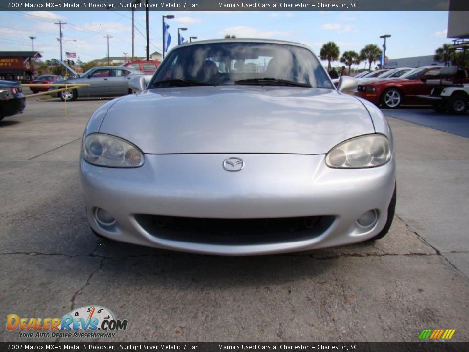 2002 Mazda MX-5 Miata LS Roadster Sunlight Silver Metallic / Tan Photo #3