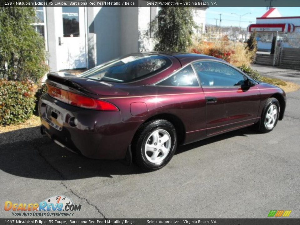 1997 Mitsubishi Eclipse RS Coupe Barcelona Red Pearl Metallic / Beige Photo #8