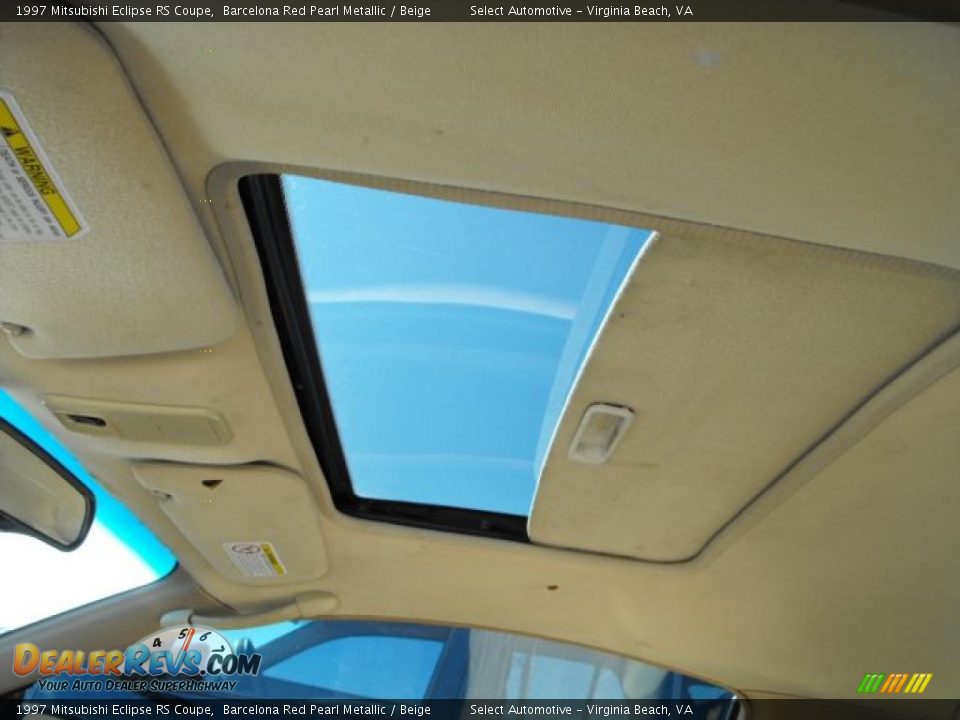 1997 Mitsubishi Eclipse RS Coupe Barcelona Red Pearl Metallic / Beige Photo #9