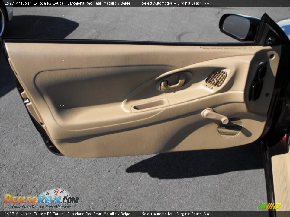 1997 Mitsubishi Eclipse RS Coupe Barcelona Red Pearl Metallic / Beige Photo #10