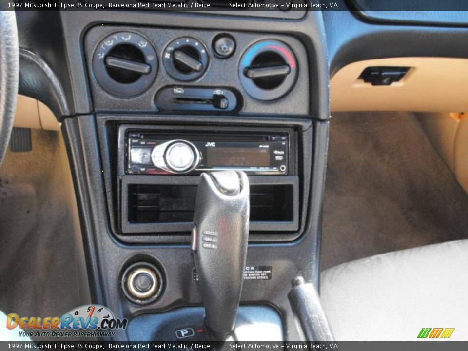 1997 Mitsubishi Eclipse RS Coupe Barcelona Red Pearl Metallic / Beige Photo #13