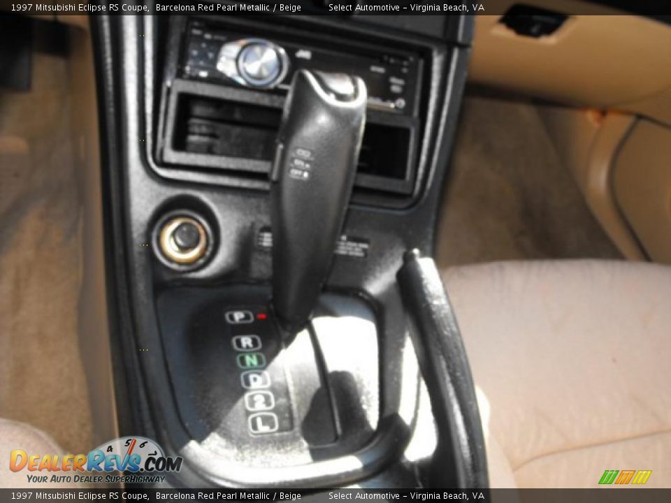 1997 Mitsubishi Eclipse RS Coupe Barcelona Red Pearl Metallic / Beige Photo #14