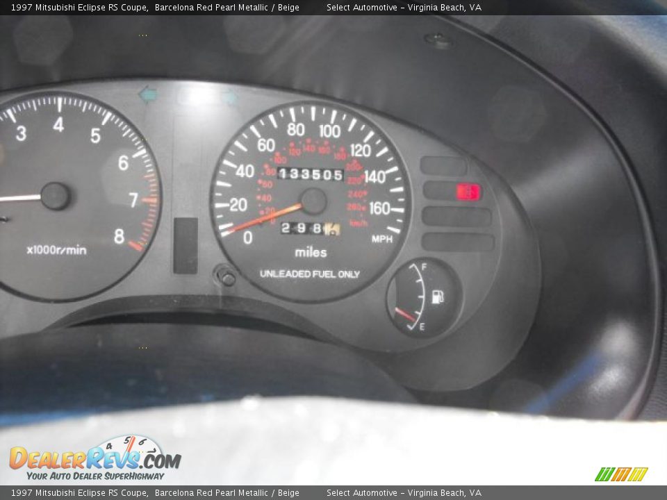 1997 Mitsubishi Eclipse RS Coupe Barcelona Red Pearl Metallic / Beige Photo #15