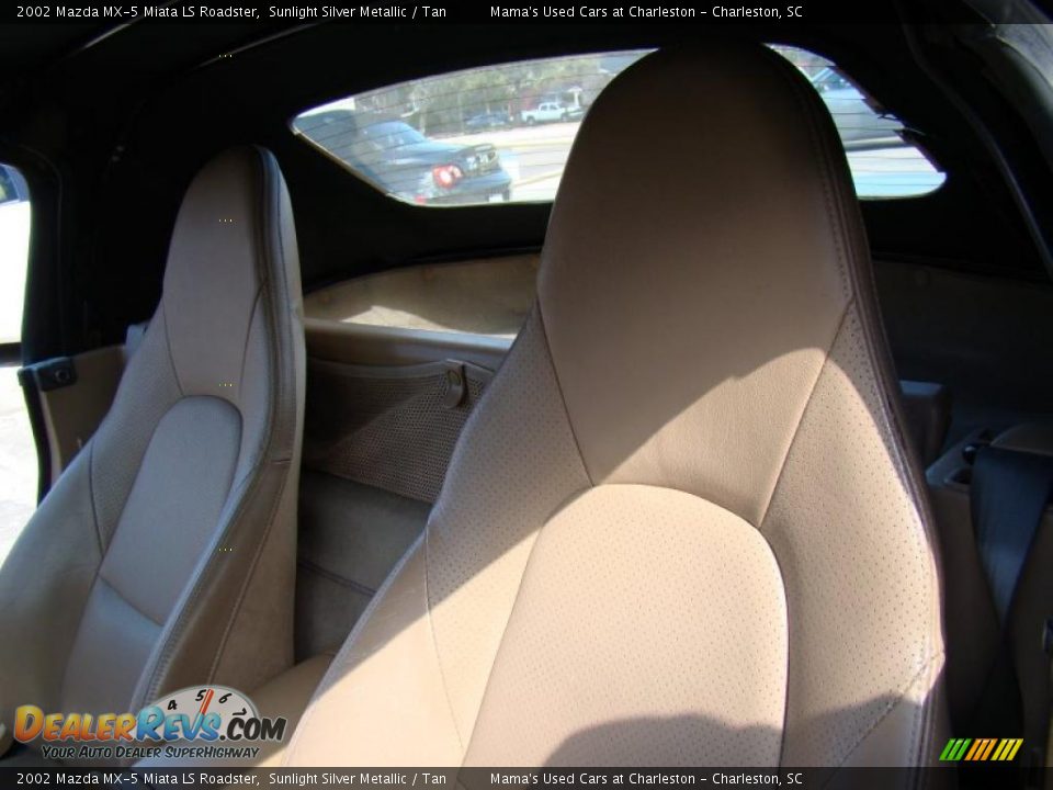 2002 Mazda MX-5 Miata LS Roadster Sunlight Silver Metallic / Tan Photo #10