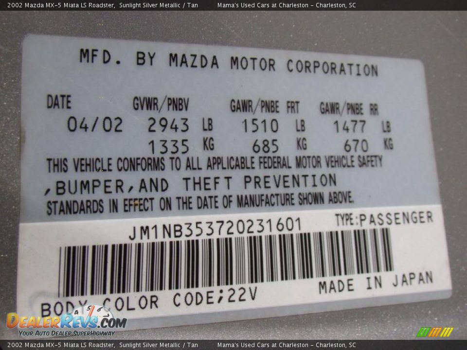 2002 Mazda MX-5 Miata LS Roadster Sunlight Silver Metallic / Tan Photo #21