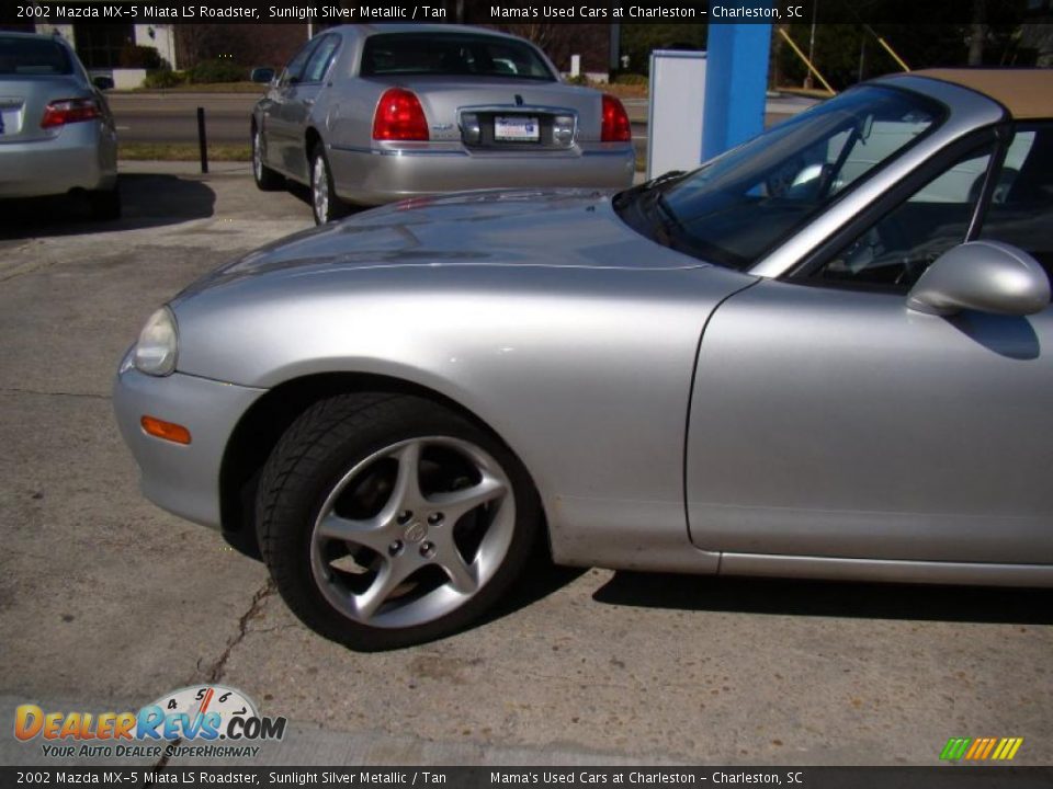 2002 Mazda MX-5 Miata LS Roadster Sunlight Silver Metallic / Tan Photo #23