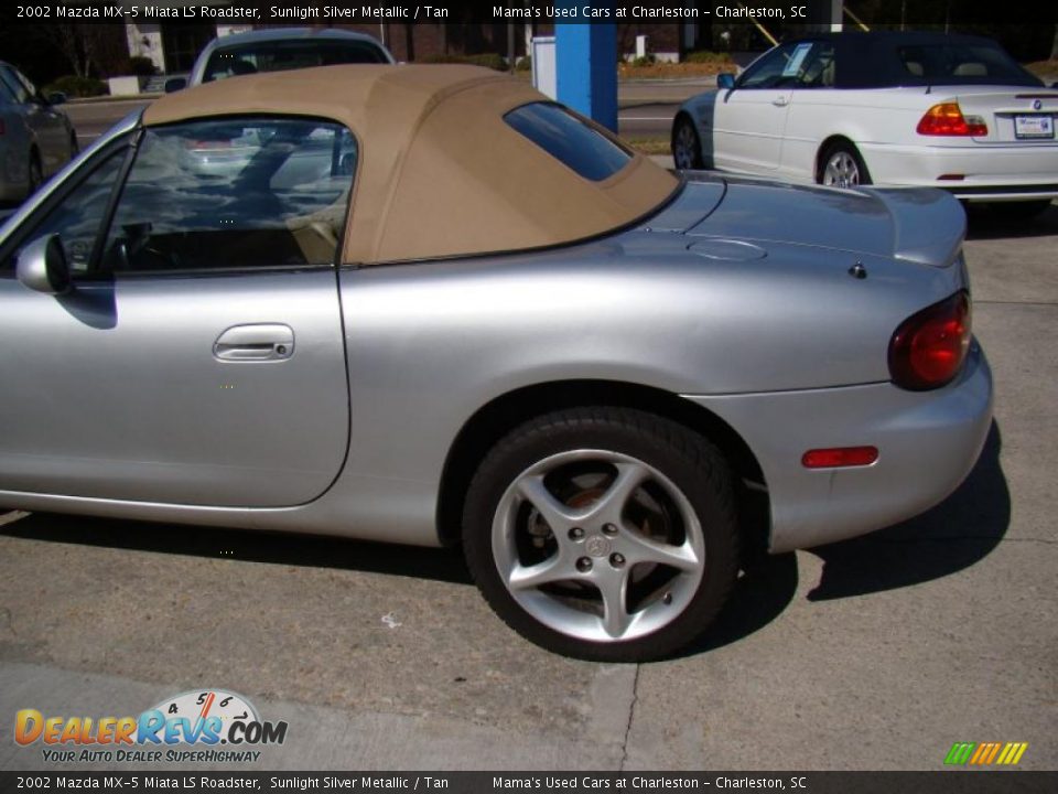 2002 Mazda MX-5 Miata LS Roadster Sunlight Silver Metallic / Tan Photo #24