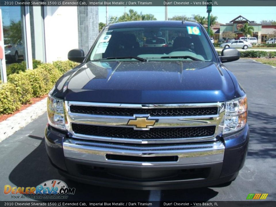 2010 Chevrolet Silverado 1500 LS Extended Cab Imperial Blue Metallic / Dark Titanium Photo #2