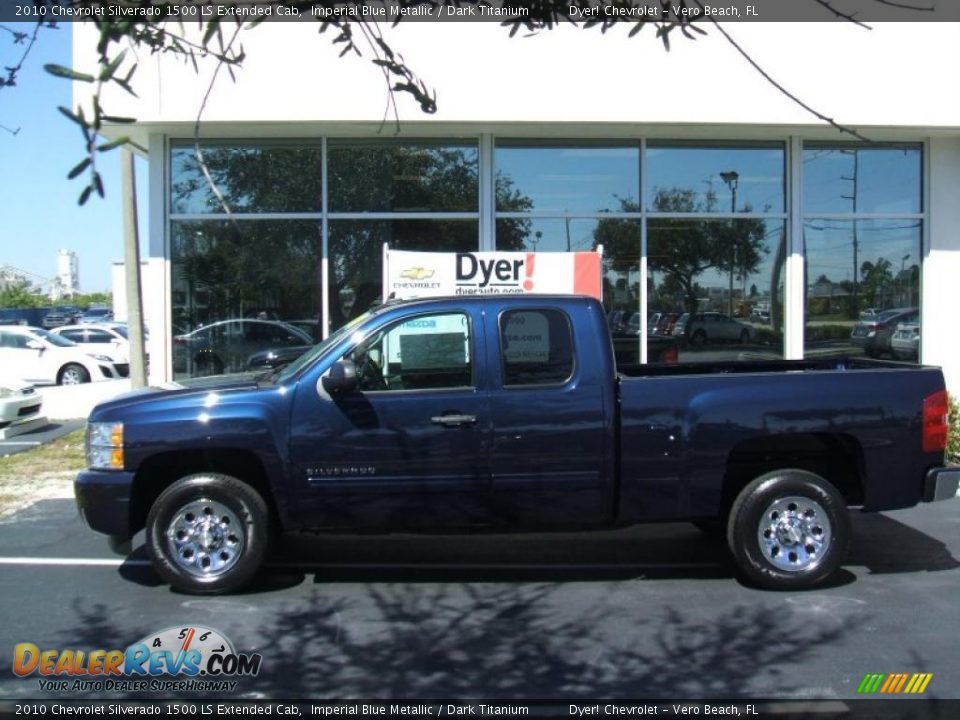 2010 Chevrolet Silverado 1500 LS Extended Cab Imperial Blue Metallic / Dark Titanium Photo #3