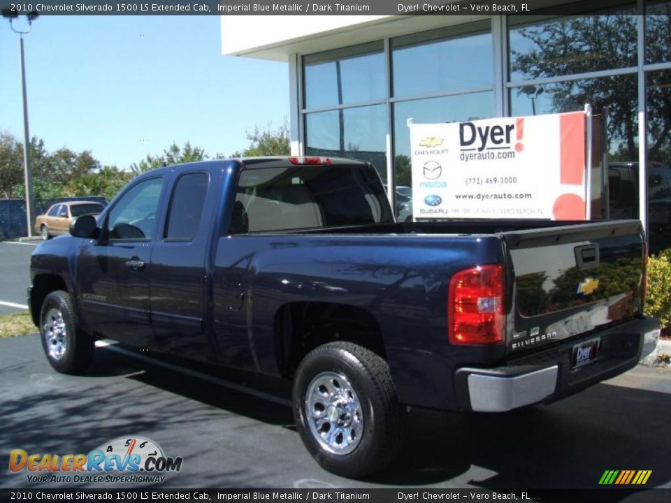 2010 Chevrolet Silverado 1500 LS Extended Cab Imperial Blue Metallic / Dark Titanium Photo #4