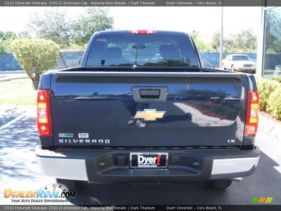 2010 Chevrolet Silverado 1500 LS Extended Cab Imperial Blue Metallic / Dark Titanium Photo #5