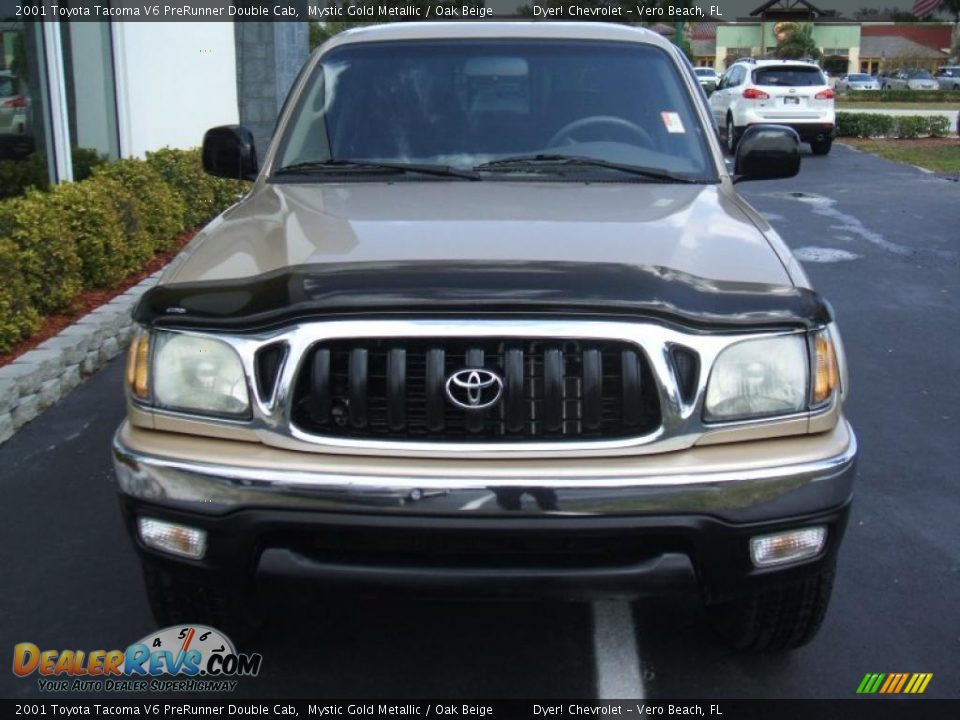 2001 Toyota Tacoma V6 PreRunner Double Cab Mystic Gold Metallic / Oak Beige Photo #2