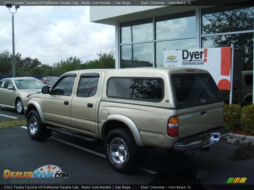 2001 Toyota Tacoma V6 PreRunner Double Cab Mystic Gold Metallic / Oak Beige Photo #4