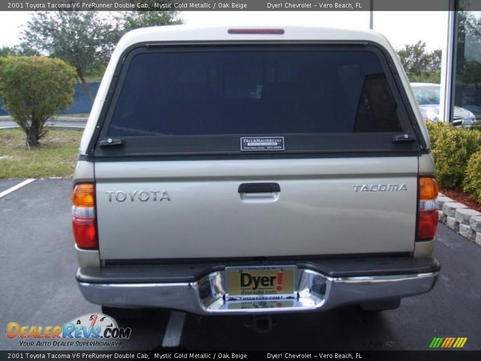 2001 Toyota Tacoma V6 PreRunner Double Cab Mystic Gold Metallic / Oak Beige Photo #5