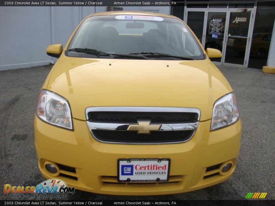 2009 Chevrolet Aveo LT Sedan Summer Yellow / Charcoal Photo #3