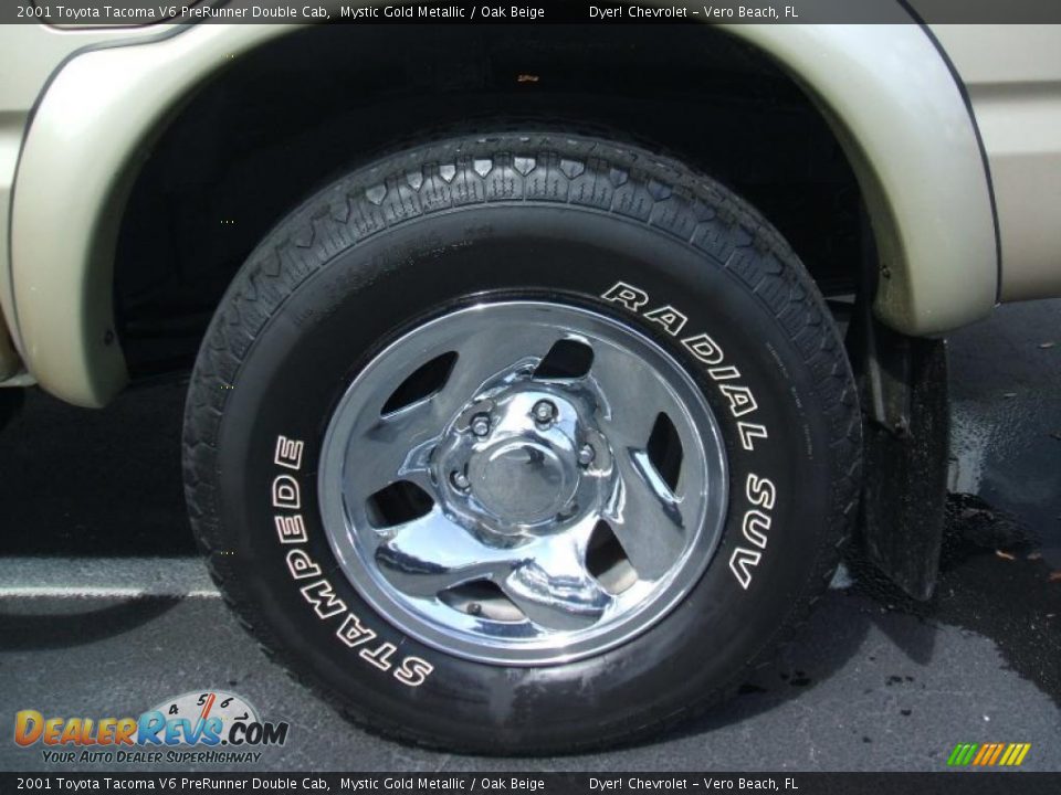 2001 Toyota Tacoma V6 PreRunner Double Cab Mystic Gold Metallic / Oak Beige Photo #7