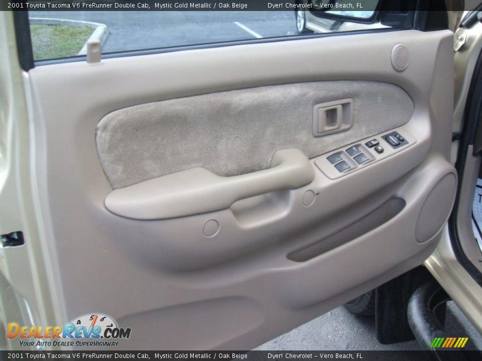 2001 Toyota Tacoma V6 PreRunner Double Cab Mystic Gold Metallic / Oak Beige Photo #12