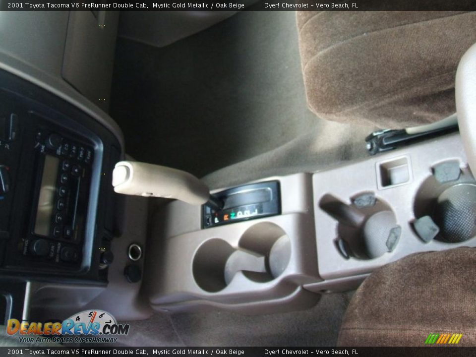 2001 Toyota Tacoma V6 PreRunner Double Cab Mystic Gold Metallic / Oak Beige Photo #14