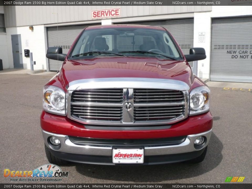 2007 Dodge Ram 1500 Big Horn Edition Quad Cab 4x4 Inferno Red Crystal Pearl / Medium Slate Gray Photo #2