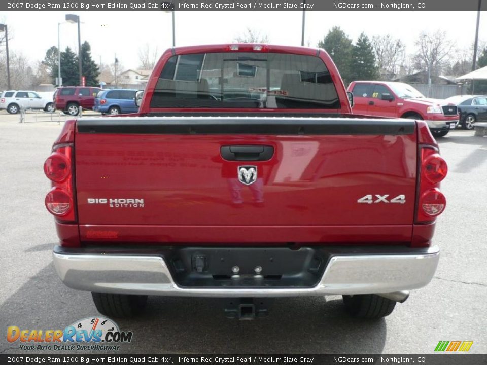 2007 Dodge Ram 1500 Big Horn Edition Quad Cab 4x4 Inferno Red Crystal Pearl / Medium Slate Gray Photo #5