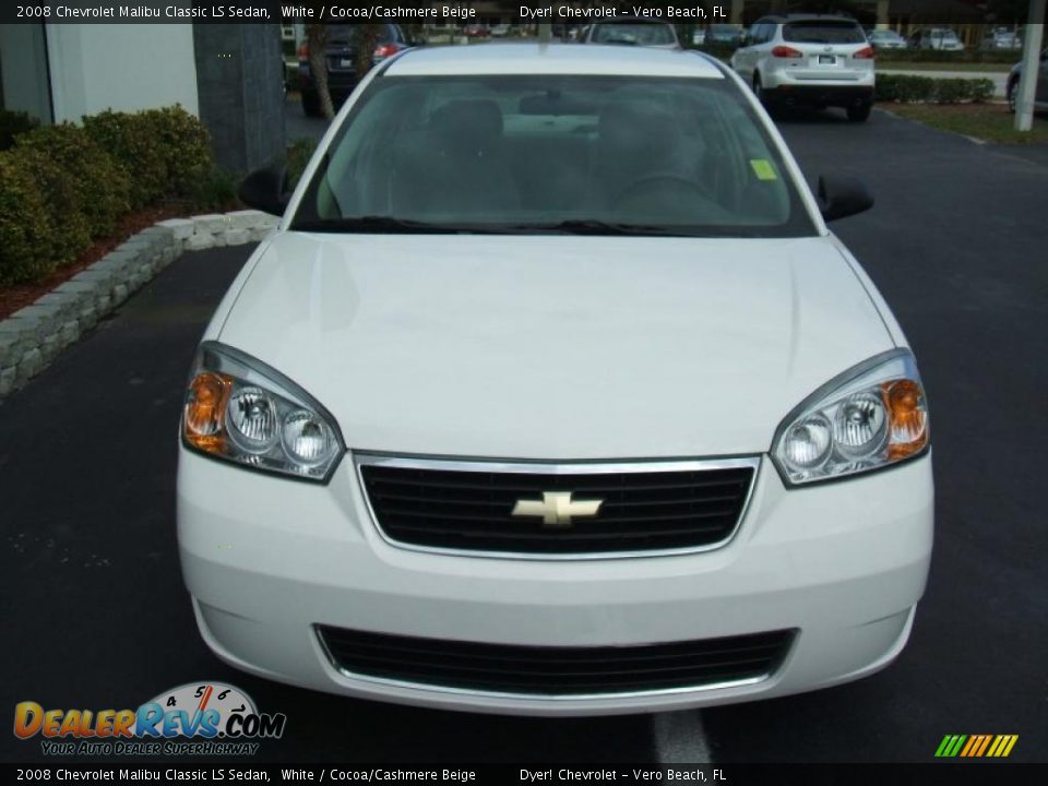 2008 Chevrolet Malibu Classic LS Sedan White / Cocoa/Cashmere Beige Photo #2