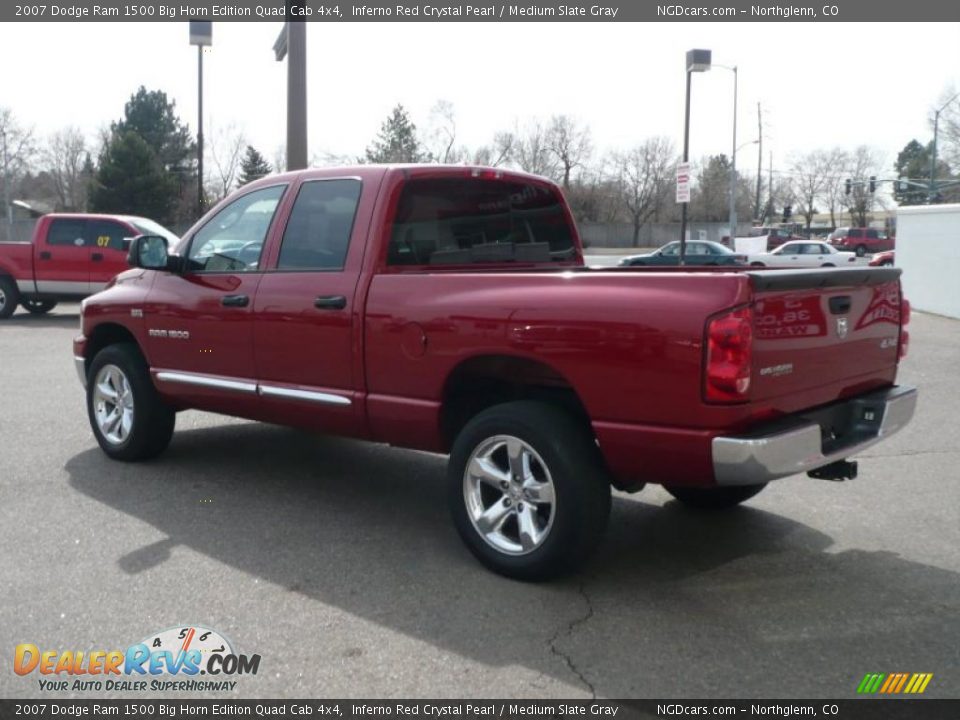 2007 Dodge Ram 1500 Big Horn Edition Quad Cab 4x4 Inferno Red Crystal Pearl / Medium Slate Gray Photo #6