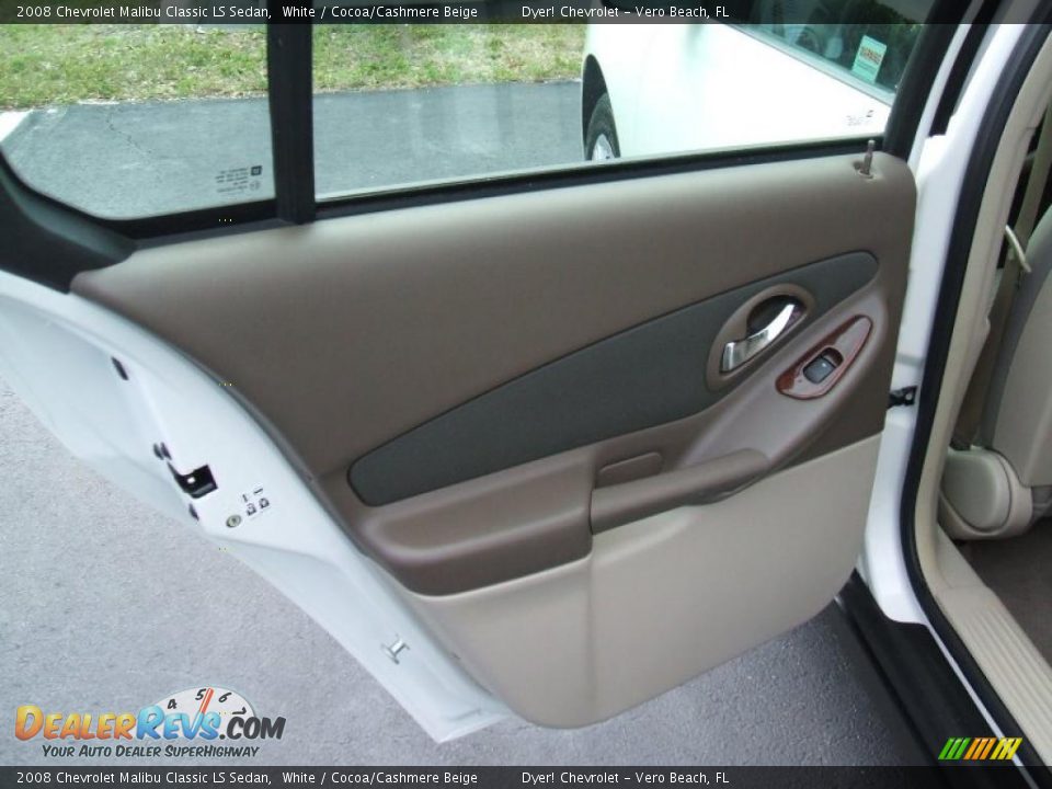 2008 Chevrolet Malibu Classic LS Sedan White / Cocoa/Cashmere Beige Photo #7