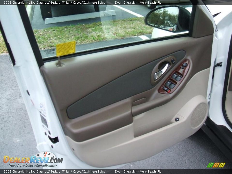 2008 Chevrolet Malibu Classic LS Sedan White / Cocoa/Cashmere Beige Photo #9