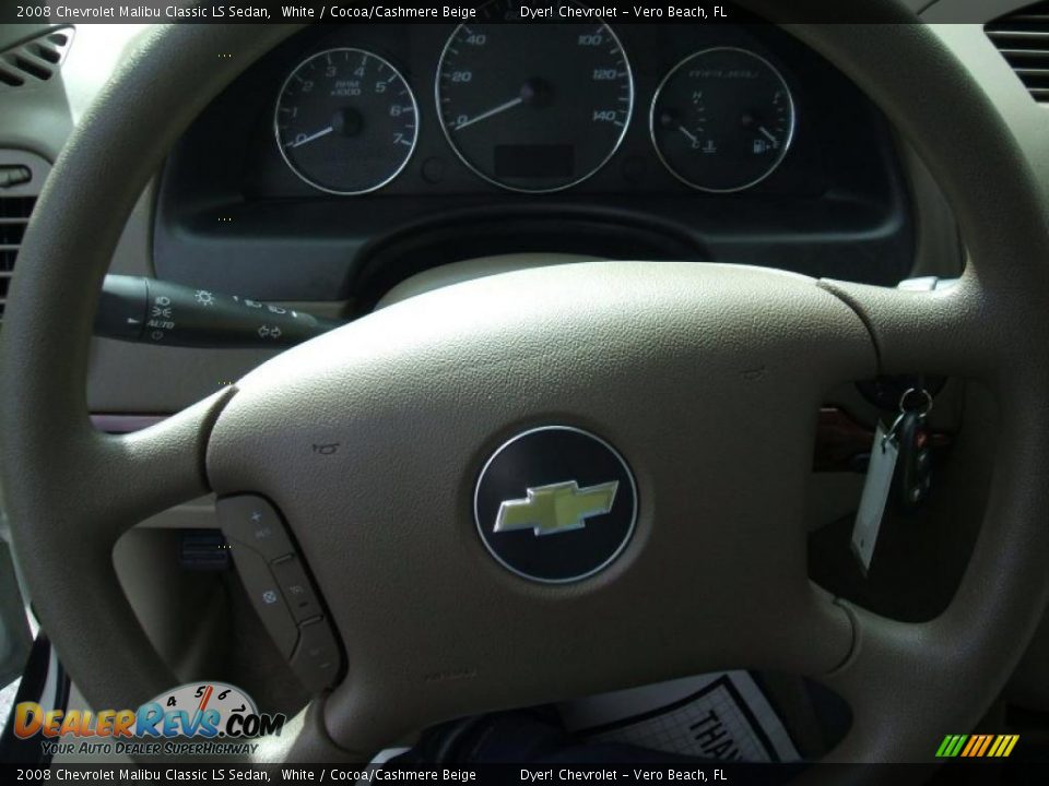 2008 Chevrolet Malibu Classic LS Sedan White / Cocoa/Cashmere Beige Photo #11