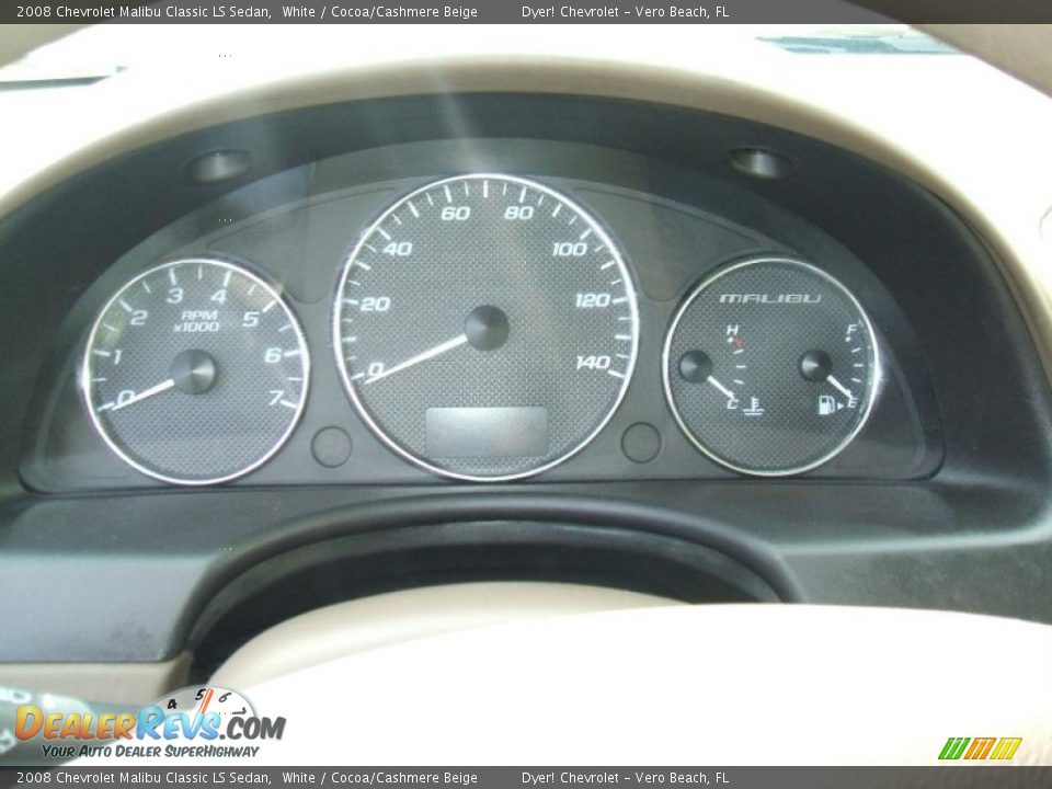 2008 Chevrolet Malibu Classic LS Sedan White / Cocoa/Cashmere Beige Photo #12