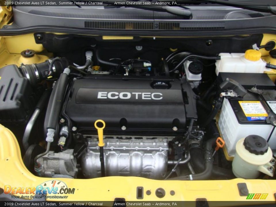 2009 Chevrolet Aveo LT Sedan Summer Yellow / Charcoal Photo #27