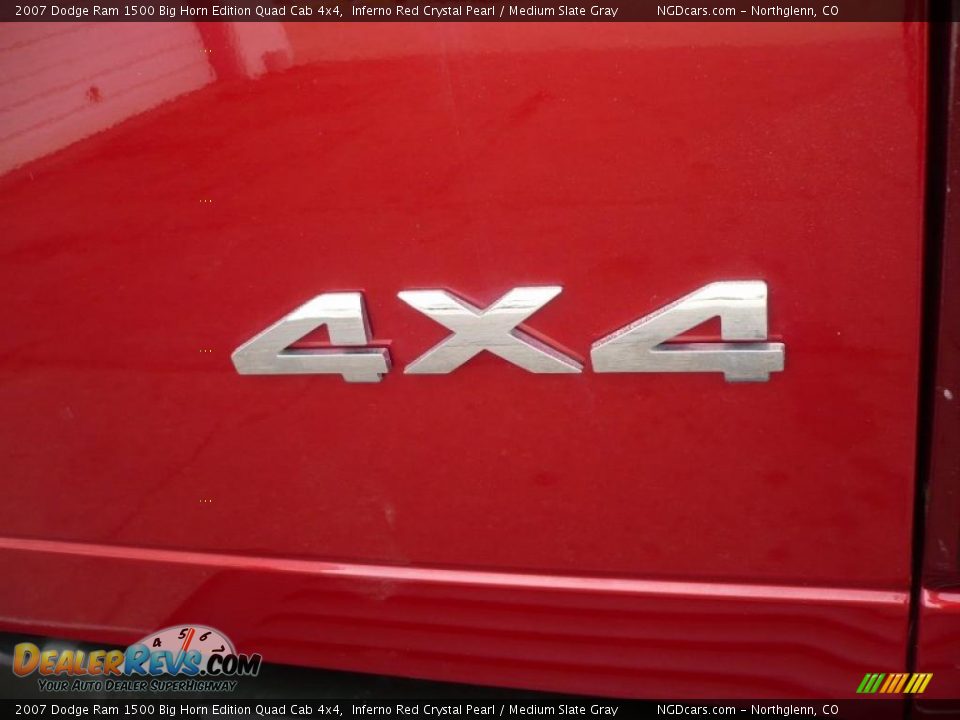 2007 Dodge Ram 1500 Big Horn Edition Quad Cab 4x4 Inferno Red Crystal Pearl / Medium Slate Gray Photo #14
