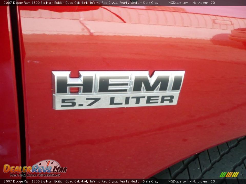 2007 Dodge Ram 1500 Big Horn Edition Quad Cab 4x4 Inferno Red Crystal Pearl / Medium Slate Gray Photo #15