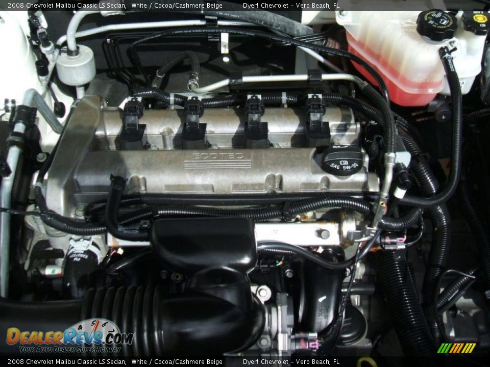 2008 Chevrolet Malibu Classic LS Sedan White / Cocoa/Cashmere Beige Photo #16