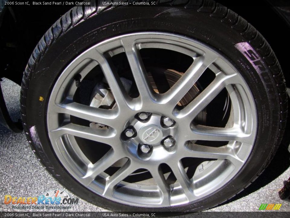 2006 Scion tC Black Sand Pearl / Dark Charcoal Photo #8